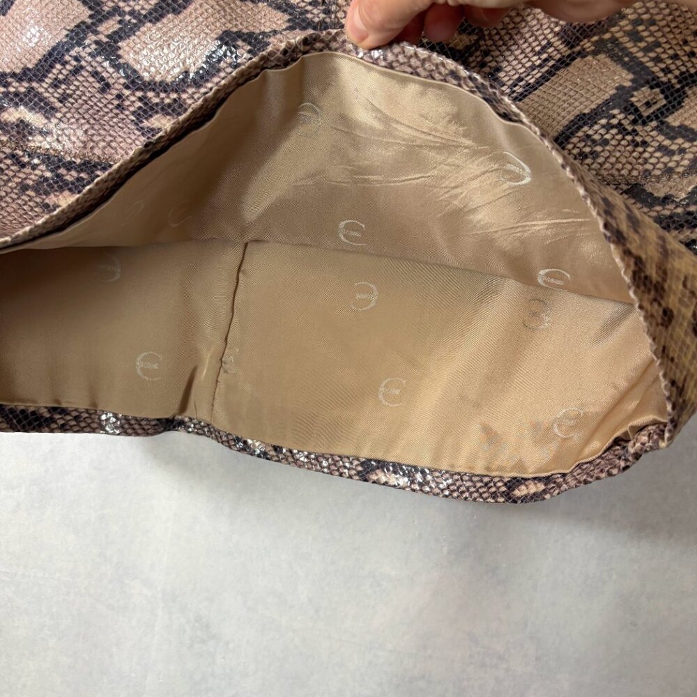 Just Cavalli Python Imprint Patent Mini Skirt Gen… - image 6